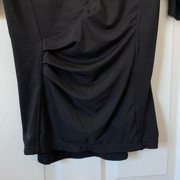 Athleta Black Pacifica Wrap Front Zip Top XS - Picture 6 of 9